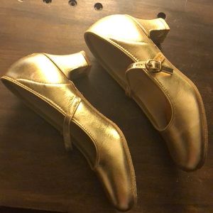 Vintage Gold Leather Promenaders 6N Style 611 Dancing Shoes
